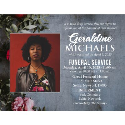 Austere Flowers Notice Card