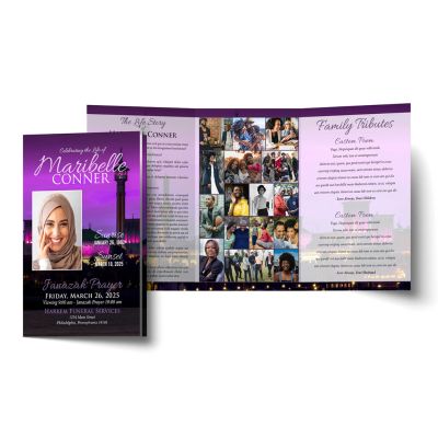 Beautiful Purple Mosque Trifold