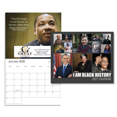 I AM Black History Calendar – 2027 Custom Black History Calendar for Funeral Homes