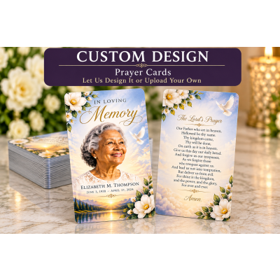Custom Design Prayer Cards
