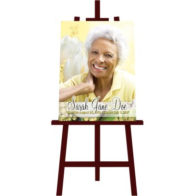 24x30 memorial board poster mounted on foam core designed by Funeral Printshop