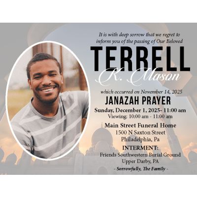 Sacred Temple Notice Card