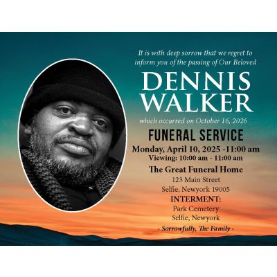 Serene Dusk Notice Card