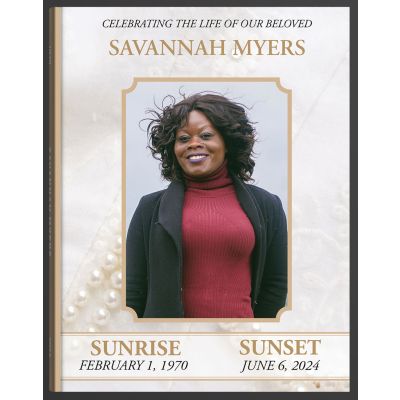 Flowers and Pearls Guest Book