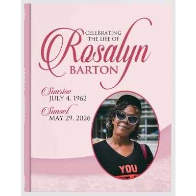 Delicate Pink Rose Guest Book