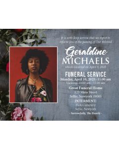 Austere Flowers Notice Card