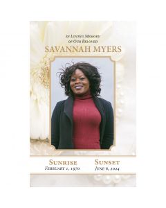 Flowers & Pearls Prayer Cards