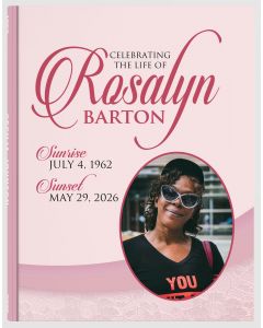 Delicate Pink Rose Guest Book